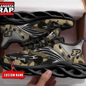 NCAA Purdue Boilermakers Sport Logo Team Custom Name Air Max Shoes Air Cushion Sneakers