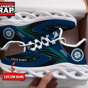 NCAA Seattle Mariners Sport Logo Team Custom Name Air Max Shoes Air Cushion Sneakers
