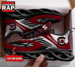 NCAA South Carolina Gaecocks Sport Logo Team Custom Name Air Max Shoes Air Cushion Sneakers