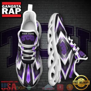 NCAA Tcu Horned Frogs Football Team Custom Name Clunky Unique Air Max Shoes Air Cushion Sneakers