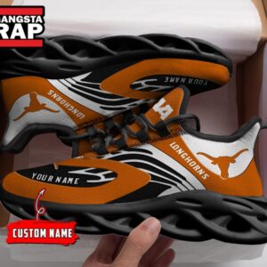 NCAA Texas Longhorns Sport Logo Team Custom Name Air Max Shoes Air Cushion Sneakers