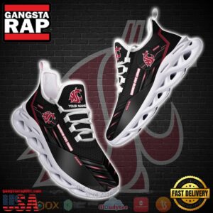 NCAA Washington State Cougars Custom Name Clunky Unique Air Max Shoes Air Cushion Sneakers