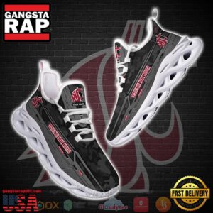 NCAA Washington State Cougars Football Team Custom Name Clunky Unique Air Max Shoes Air Cushion Sneakers