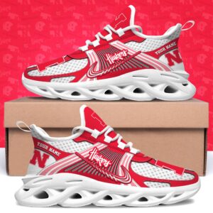 Nebraska Cornhuskers Clunky Sneakers Custom Your Name, Sport Sneakers, Sport Gifts For Fan, Gifts For Him