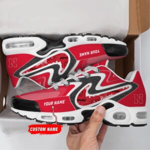 Nebraska Cornhuskers Personalized Name Team Checkmark Logo Mix Colors Stitch Line Shoes Air Cushion Sneakers
