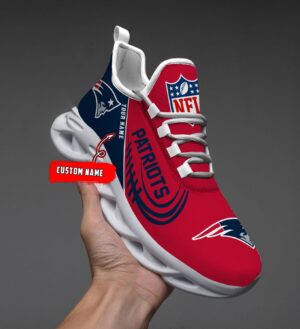 New England Patriots Black Max Soul Shoes 2026 Versions Custom Name 630