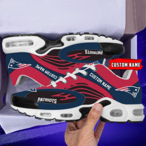 New England Patriots Custom Name Red/navy Air Max Shoes Air Cushion Sneakers