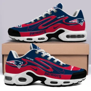 New England Patriots Personalized Name Team Mix Colors V2 Air Max Shoes Air Cushion Sneakers