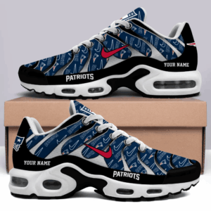 New England Patriots Personalized Name Team Mix Colors V5 Shoes Air Cushion Sneakers