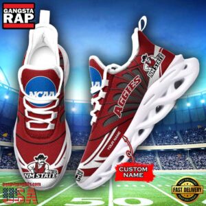NCAA New Mexico State Aggies Custom Name Air Max Shoes Air Cushion Sneakerss