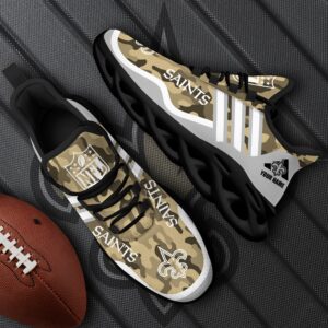 New Orleans Saints Black Max Soul Shoes 2025 Versions Custom Name 430