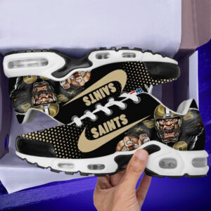 New Orleans Saints Custom Name Dot Pattern Air Max Shoes Air Cushion Sneakers