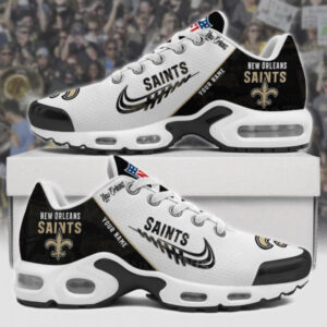 New Orleans Saints Personalized Name Team Mix Colors Wing Logo Air Max Shoes Air Cushion Sneakers