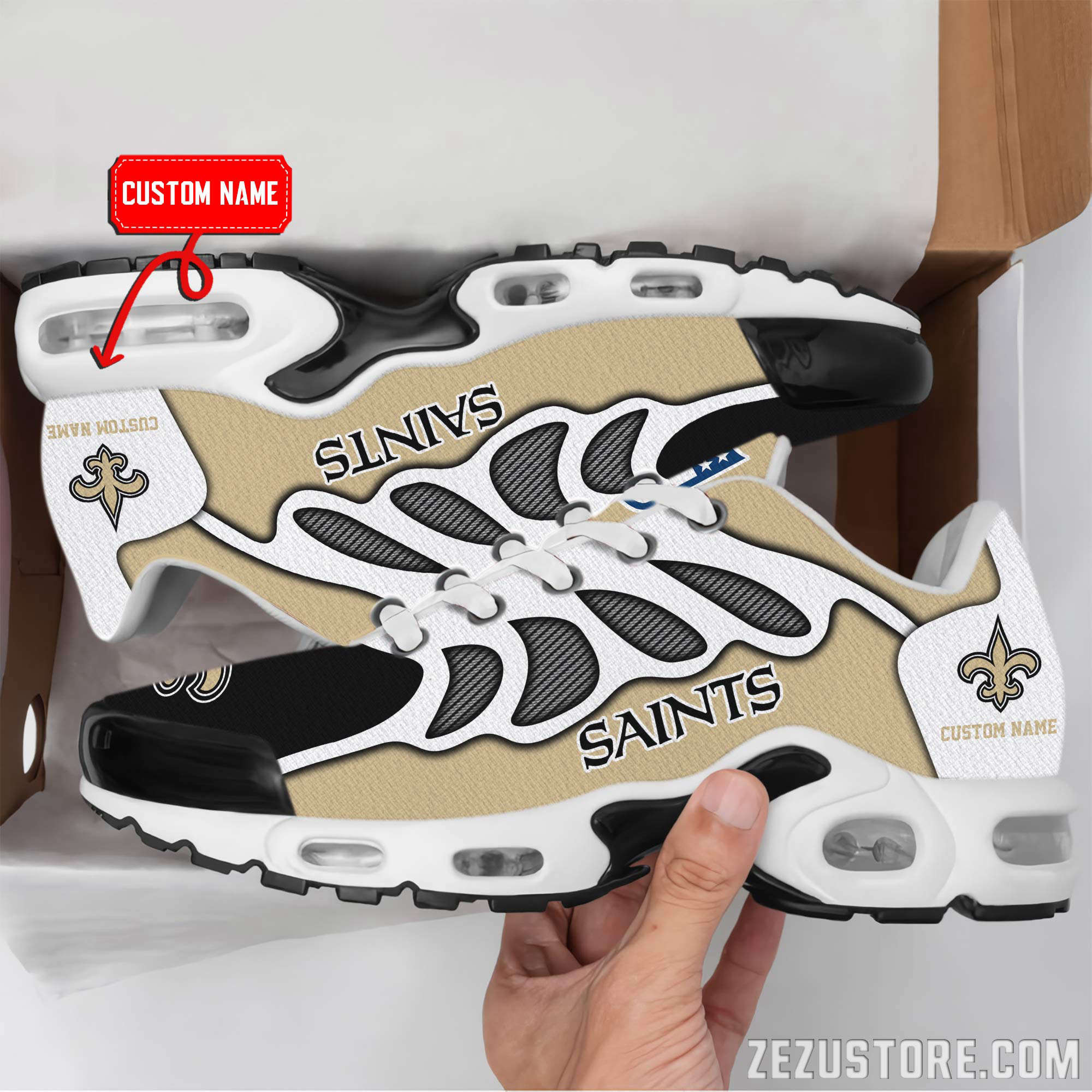 New Orleans Saints Premium Shoes Air Cushion Sneakers 1 New Orleans Saints Premium Shoes Air Cushion Sneakers