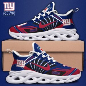 New York Giants Black Max Soul Shoes 2025 Versions Custom Name 898