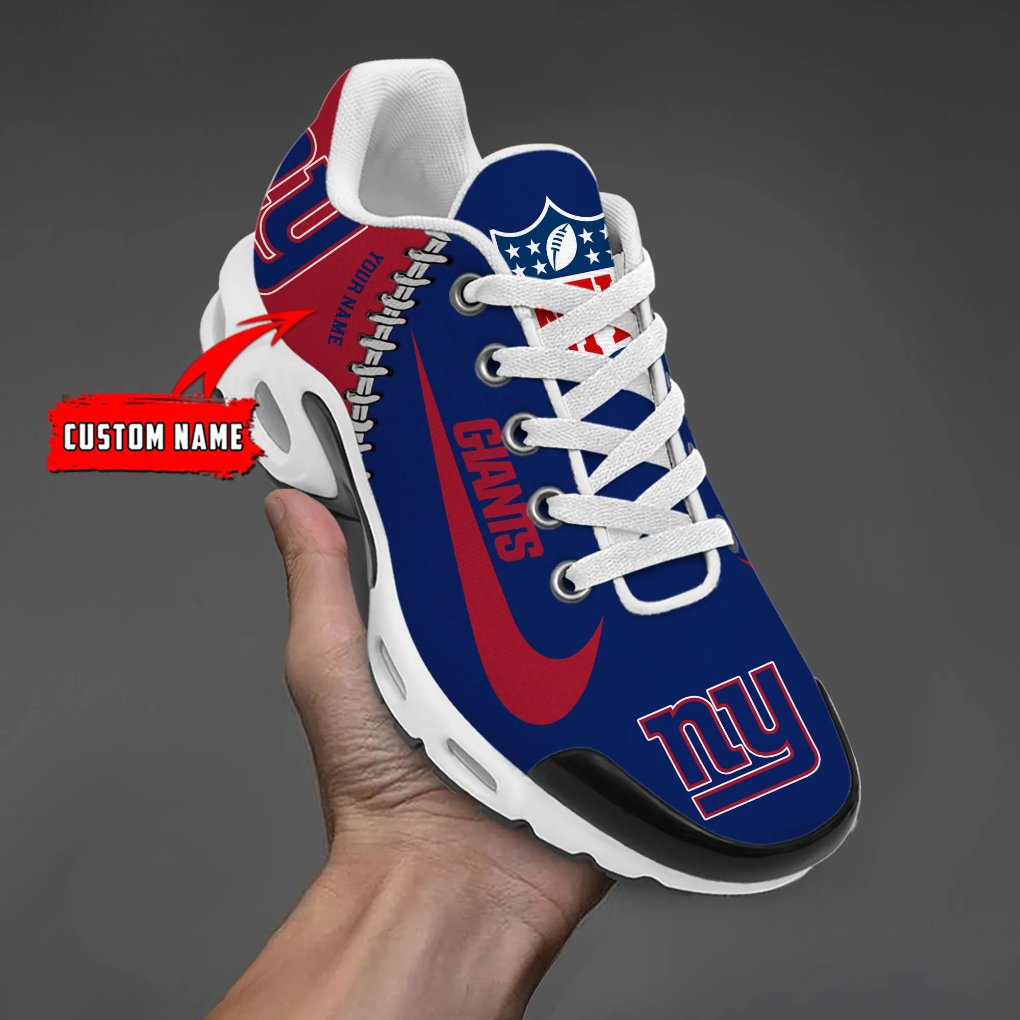 New York Giants Sport Team Air Max Shoes Air Cushion Sneakers 938xb-9015 1 New York Giants Sport Team Air Max Shoes Air Cushion Sneakers 938xb-9015