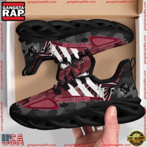 National Football League Atlanta Falcons Military Camouflage Air Max Shoes Air Cushion Sneakers Running Sneakers