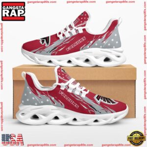 National Football League Atlanta Falcons Stars and Stripes Air Max Shoes Air Cushion Sneakers Running Sneakers