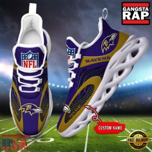 Personalized National Football League Baltimore Ravens Air Max Shoes Air Cushion Sneakers