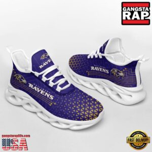 National Football League Baltimore Ravens Electrical Circuit Sport Team Air Max Shoes Air Cushion Sneakers