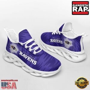 National Football League Baltimore Ravens Zebra Sport Team Air Max Shoes Air Cushion Sneakers