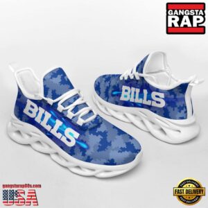 National Football League Buffalo Bills Knitted Camouflage Sport Team Air Max Shoes Air Cushion Sneakers
