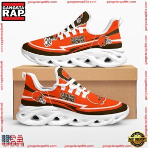National Football League Cleveland Browns Are Coming Curves Air Max Shoes Air Cushion Sneakers