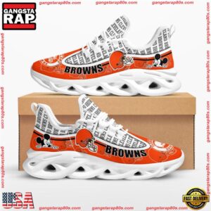 National Football League Cleveland Browns Mickey Mouse Air Max Shoes Air Cushion Sneakers