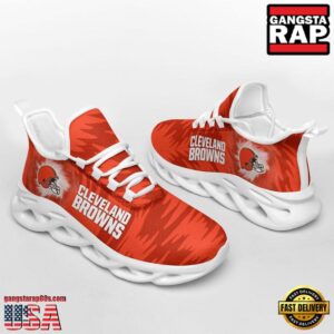 National Football League Cleveland Browns Zebra Sport Team Air Max Shoes Air Cushion Sneakers