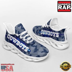 National Football League Dallas Cowboys Knitted Camouflage Sport Team Air Max Shoes Air Cushion Sneakers