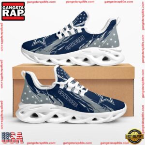National Football League Dallas Cowboys Stars and Stripes Air Max Shoes Air Cushion Sneakers Running Sneakers