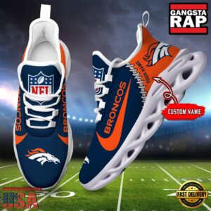 Personalized National Football League Denver Broncos Name Air Max Shoes Air Cushion Sneakers