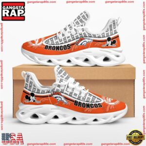 National Football League Denver Broncos Mickey Mouse Air Max Shoes Air Cushion Sneakers