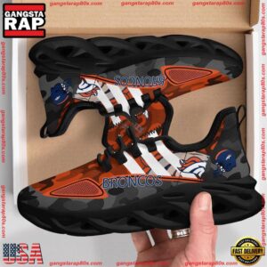 National Football League Denver Broncos Military Camouflage Air Max Shoes Air Cushion Sneakers Running Sneakers