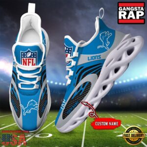 Personalized National Football League Detroit Lions Air Max Shoes Air Cushion Sneakers