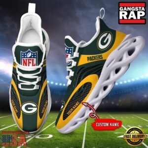 Personalized National Football League Green Bay Packers Air Max Shoes Air Cushion Sneakers