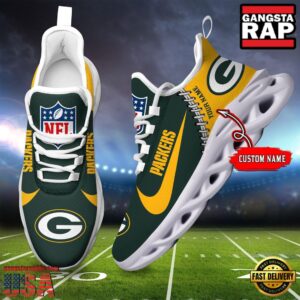 Personalized National Football League Green Bay Packers Name Air Max Shoes Air Cushion Sneakers