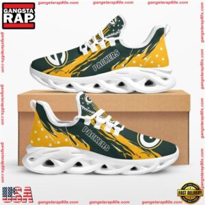 National Football League Green Bay Packers Stars and Stripes Air Max Shoes Air Cushion Sneakers Running Sneakers
