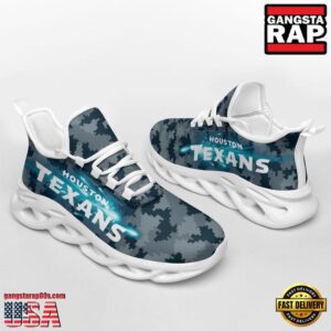 National Football League Houston Texans Knitted Camouflage Sport Team Air Max Shoes Air Cushion Sneakers