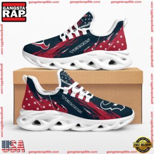 National Football League Houston Texans Stars and Stripes Air Max Shoes Air Cushion Sneakers Running Sneakers