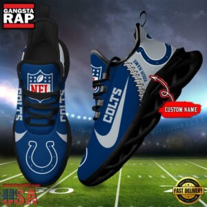 National Football League Custom Name Indianapolis Colts Football Team Design Max Soul Running Sneakers Shoes