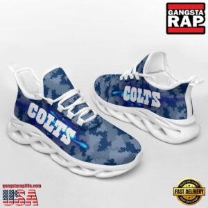 National Football League Indianapolis Colts Knitted Camouflage Sport Team Air Max Shoes Air Cushion Sneakers