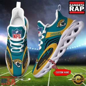 Personalized National Football League Jacksonville Jaguars Air Max Shoes Air Cushion Sneakers