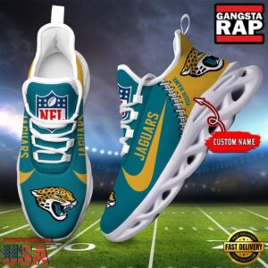 Personalized National Football League Jacksonville Jaguars Name Air Max Shoes Air Cushion Sneakers