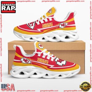 National Football League Kansas City Chiefs Are Coming Curves Air Max Shoes Air Cushion Sneakers