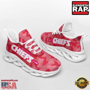 National Football League Kansas City Chiefs Knitted Camouflage Sport Team Air Max Shoes Air Cushion Sneakers