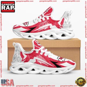 National Football League Kansas City Chiefs Symbol Geometric Pattern Air Max Shoes Air Cushion Sneakers