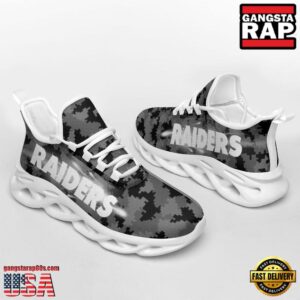 National Football League Las Vegas Raiders Knitted Camouflage Sport Team Air Max Shoes Air Cushion Sneakers