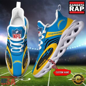 Personalized National Football League Los Angeles Chargers Air Max Shoes Air Cushion Sneakers
