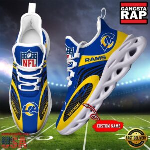 Personalized National Football League Los Angeles Rams Air Max Shoes Air Cushion Sneakers